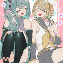 ミクちゃんとリンちゃん