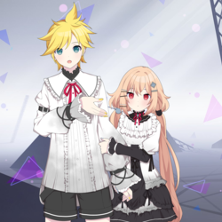 鏡音レンと莉莉愛、ニーゴ世界に