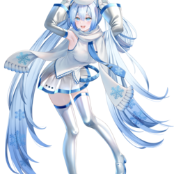 雪ミク×うさみみポーズ