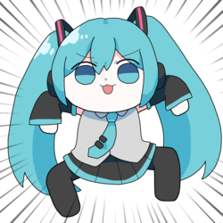 飛び跳ねるミクちゃん