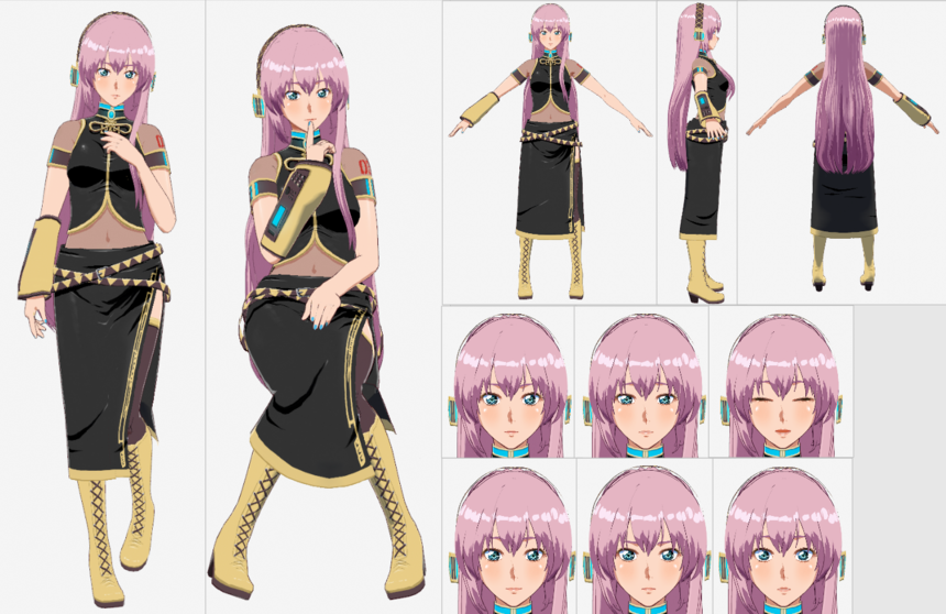 3Dモデル「巡音ルカ[pmx]」