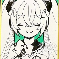 手描き色紙