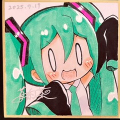 手描きミニ色紙