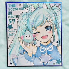 手描き色紙