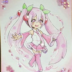 手描き色紙