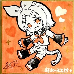 手描きミニ色紙