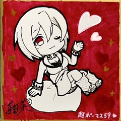 手描きミニ色紙